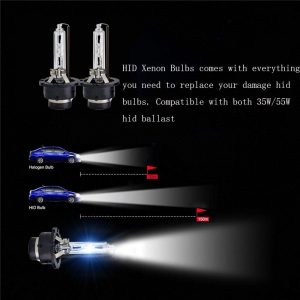 Модел #1: Xenon Super Vision +60% +50m D2S, D2R, D2C Сертификат за качество: E4 ECER99 от 2020г! Последните модели на Мерцедес, БМВ и Ауди - излизат с оригинални ксенонови крушки покриващи точно този стандарт! Висока яркост и ниска консумация на енергия. Те са по-близо до естествената дневна светлина по цвят и осветяват пътя ви по-ефективно. Крушките са с 300% по-ярки от халогенните лампи. Дълъг експлоатационен живот: 5 пъти по-дълъг от халогенните лампи. Подходящ за мотоциклети и автомобили. Висококачествена изработка. Тип: D2S Мощност: 35W. Цветна температура: 6000К. Светлинен поток: 6000K 2600lm. Работна температура: -40 ° C-105 ° C. Ниска консумация на енергия. Лесени за инсталиране.