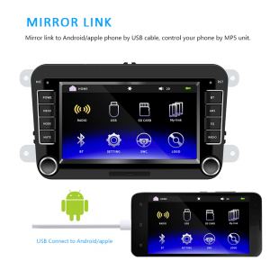 Мултимедийна навигация за автомобил, 7 инча, Quad-Core, Аndroid 10.1, VW Passat, Golf, Touran, Jetta, Polo - Image 9